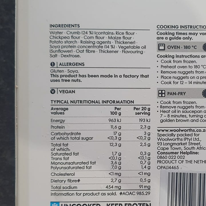 review photo of Woolworths Food Plant Powered Protein Nuggets shared by @rozaanfichardt on 06 Oct 2020 - review