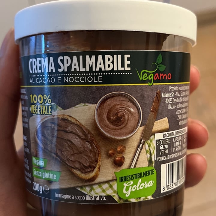 photo of Vegamo Crema spalmabile al cacao e alla nocciola shared by @sofiapiagnani on  04 Oct 2022 - review
