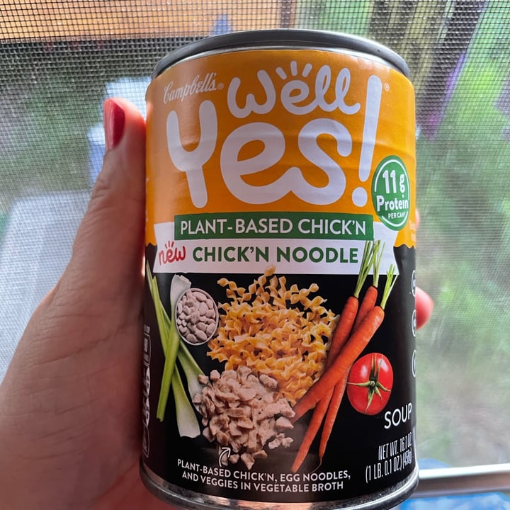 photo of Campbell's Well Yes Chick’n Noodle shared by @klreindel on  01 Jun 2022 - review