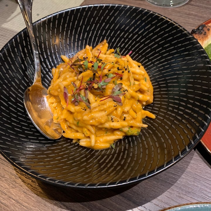 photo of Amò Hand Rolled Trofie Pasta, Purple Artichokes, Apulian Almond Pesto and Peperoncino shared by @claudiaco on  25 Jan 2021 - review
