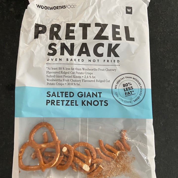photo of Woolworths Food Pretzel Snack Salted Giant Pretzels Knots shared by @plantbasedstorm on  05 Apr 2021 - review