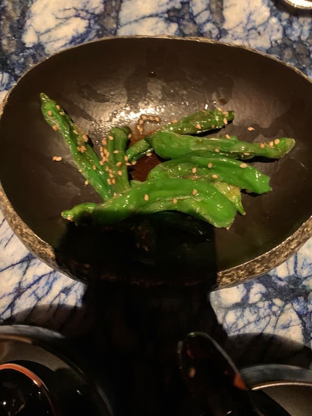 Foto do prato “Shisieto Peppers”
