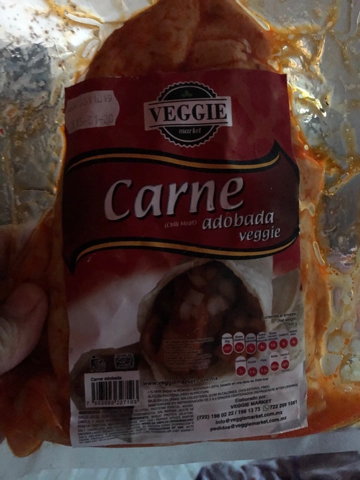 review photo of Veggie market Carne Adobada (chili Meat) shared by @aletora on 22 Dec 2019 - review