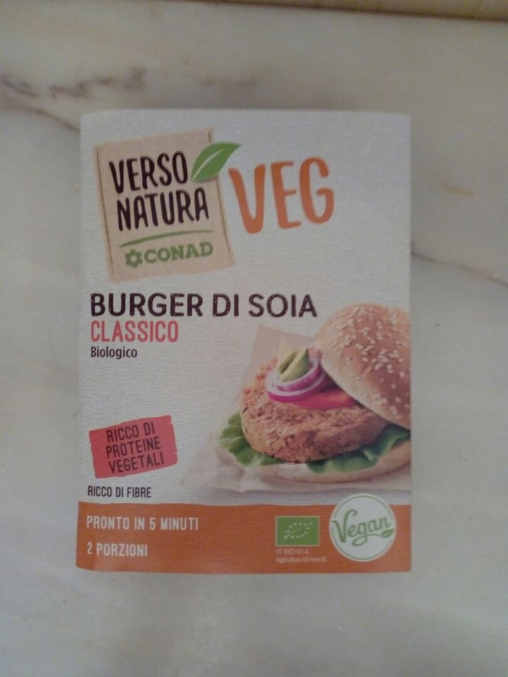photo of Verso Natura Conad Veg Burger di soia classico shared by @laura1970 on  02 Mar 2020 - review