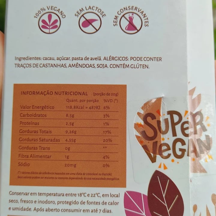 review photo of Super Vegan Barra de chocolate - Nougat 70% shared by @mariveggy on 08 Jun 2022 - review