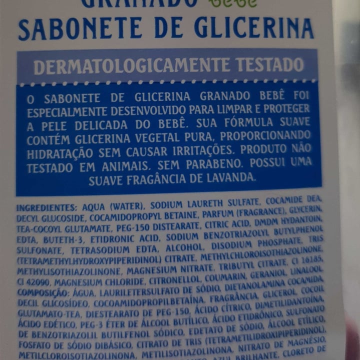 review photo of Granado Sabonete de glicerina bebê shared by @soniasantiago on 09 May 2022 - review