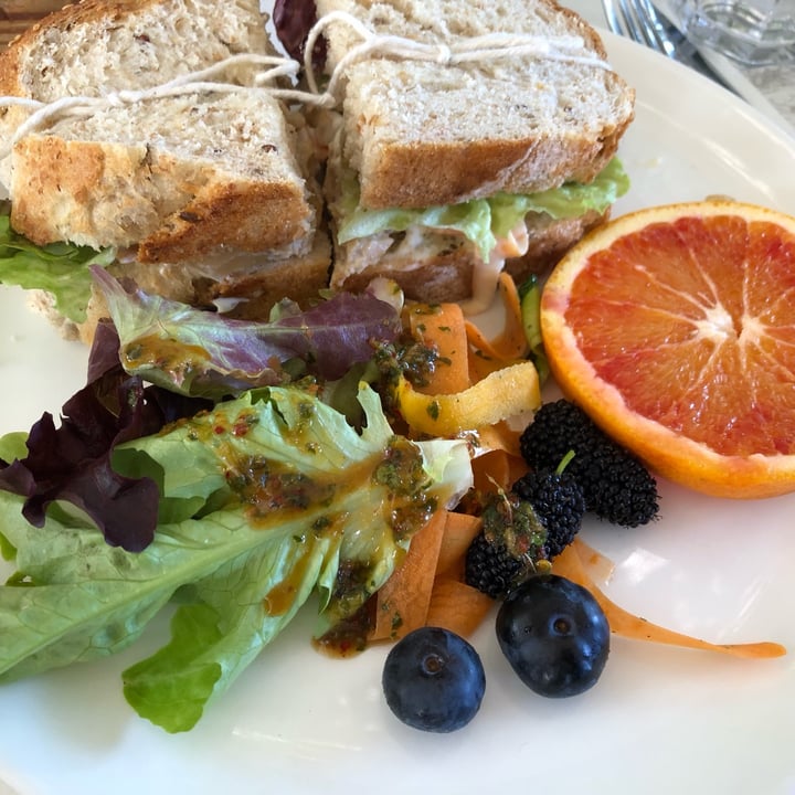 photo of Babylonstoren Layered Sandwich Vegan Mayo Seitan And Garden Slaw shared by @louiseloveslentils on  15 Oct 2022 - review