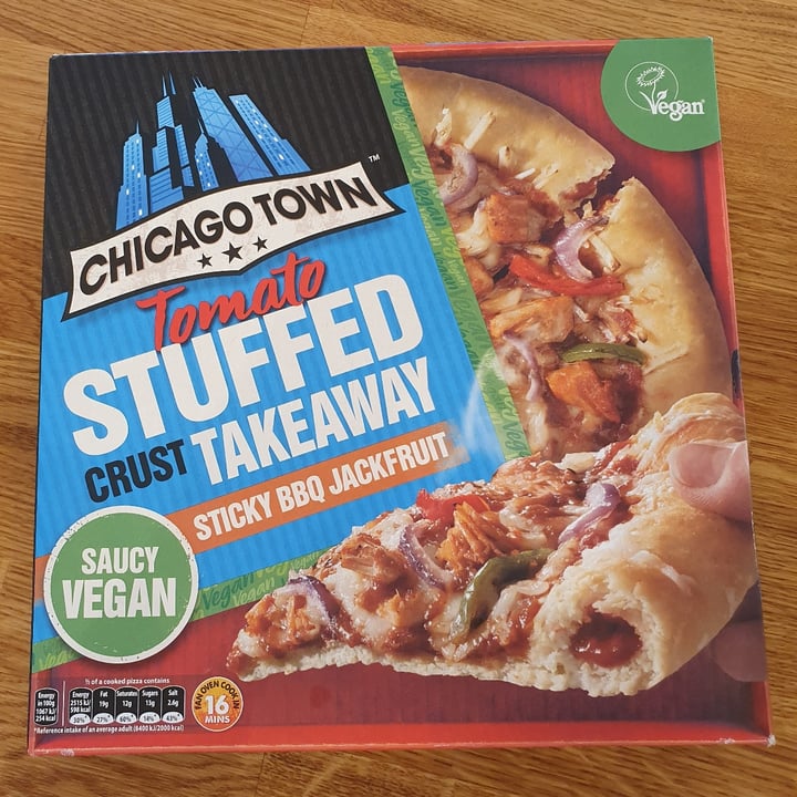 review photo of Chicago Town Tomato Stuffed Crust Takeaway Sticky Bbq Jackfruit Pizza shared by @stace on 14 Nov 2020 - review