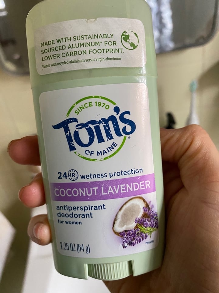 photo of Tom's of Maine Toms Coconut Lavender Deodorant shared by @emmyanmllvr on  02 Apr 2020 - review