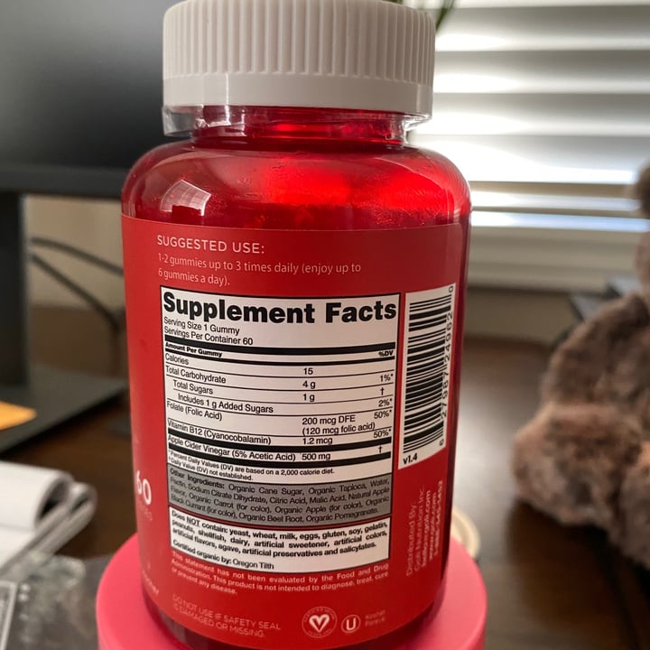 photo of Goli Apple Cider Vinegar Gummy shared by @plantbasedlife123 on  11 Oct 2020 - review