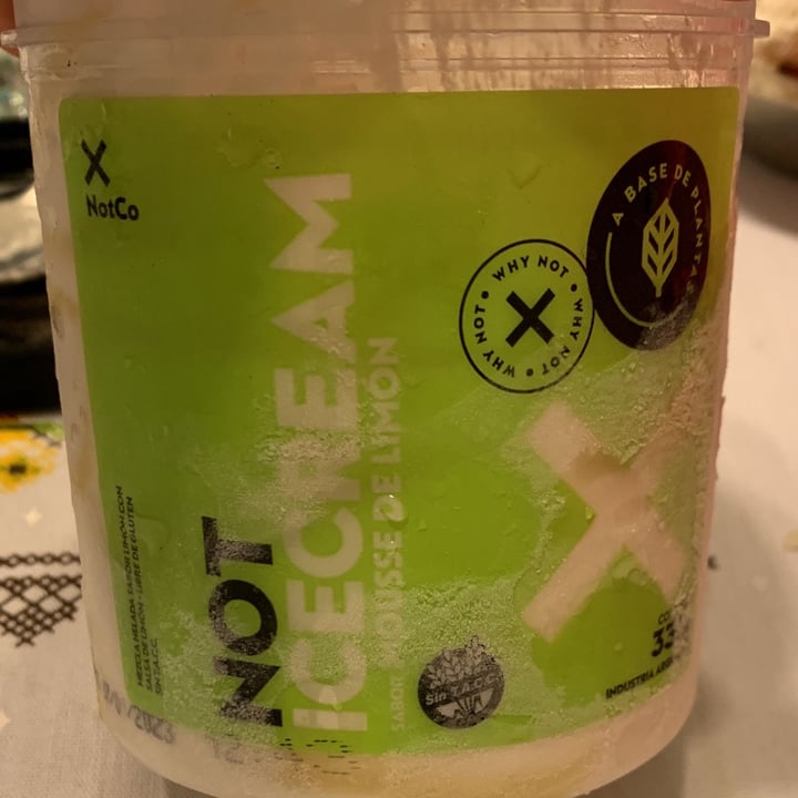 photo of NotCo Not Icecream Mousse de Limón shared by @monigote17 on  01 Jan 2022 - review