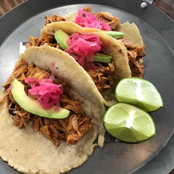 photo of The Pitted Date Vegan Restaurant, Bakery and Café Tacos De Yaca Pibil shared by @anavegancancun on  19 Jul 2020 - review