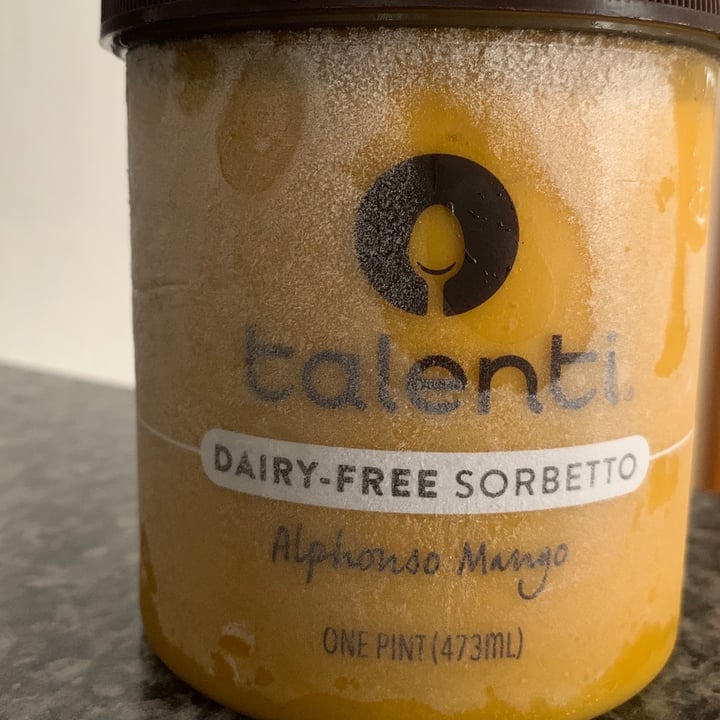 photo of Talenti Gelato Dairy Free Sorbetto Alphanso Mango shared by @allhess on  24 Jun 2020 - review
