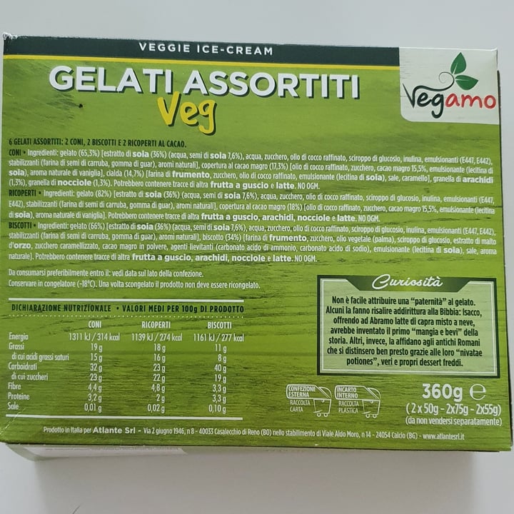 photo of Vegamo gelati Assortiti Tris shared by @giulia86 on  20 Jul 2022 - review