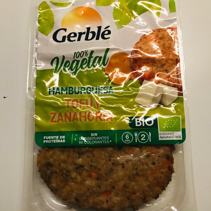 photo of Gerblé Hamburguesa Tofu Zanahoria shared by @deniz on  12 Aug 2020 - review