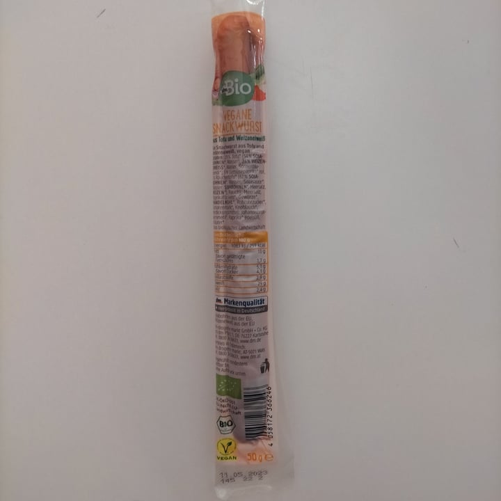 photo of dmBio Vegane Snackwurst shared by @millefiori on  29 Sep 2022 - review