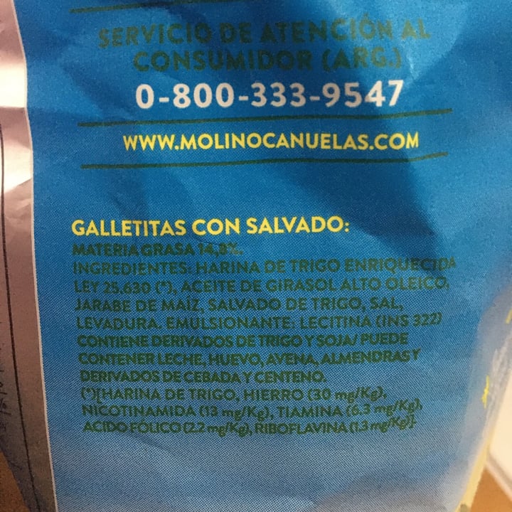 photo of Molino Cañuelas Galletitas con Salvado Mini Crackers Paseo shared by @palomatrolio on  08 Mar 2021 - review