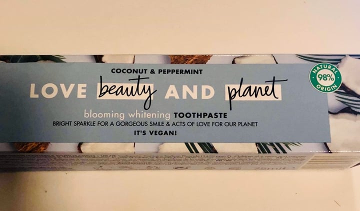 photo of Love Beauty and Planet Toothpaste Coconut & Mint shared by @jillian1985 on  01 Jan 2020 - review