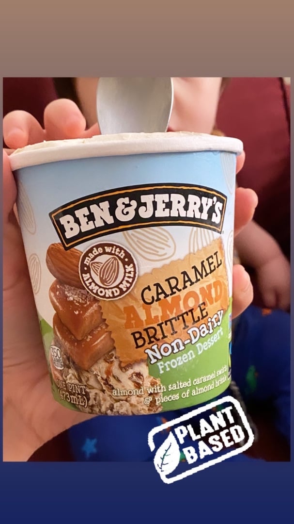 photo of Ben & Jerry's Caramel Almond Brittle Non-Dairy Frozen Dessert shared by @giasays on  12 Apr 2020 - review