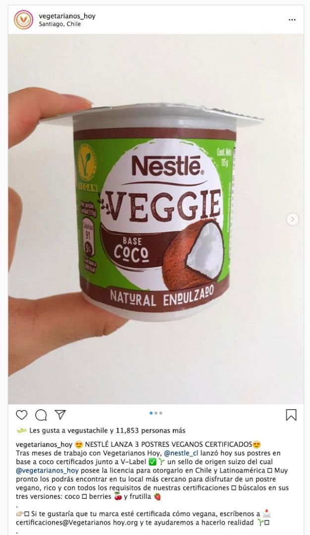 photo of Nestlé  Alimento de Coco Veggie Natural Endulzado shared by @naranjade on  14 Mar 2020 - review