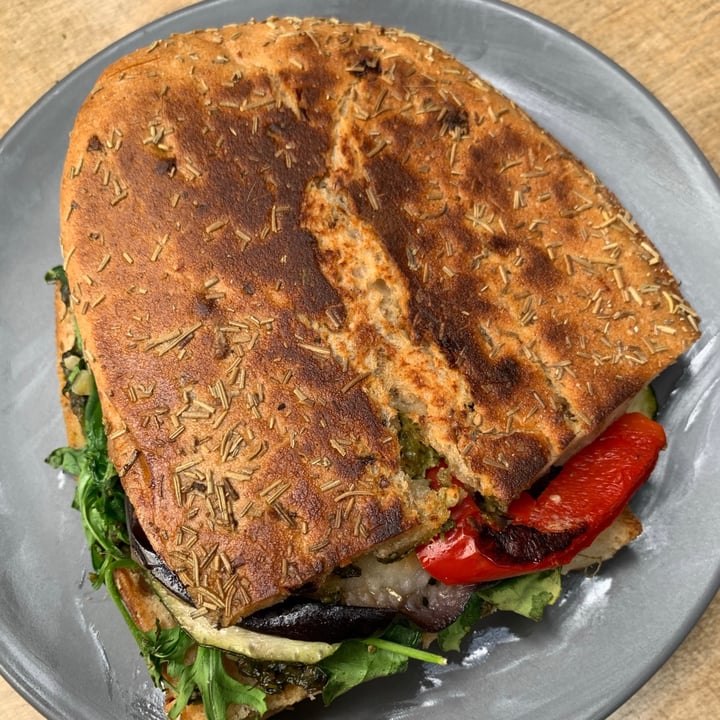 photo of Nútie Wholefoods and Hole Foods Roast Veg Panini shared by @veganfoodinsydney on  15 Jan 2021 - review