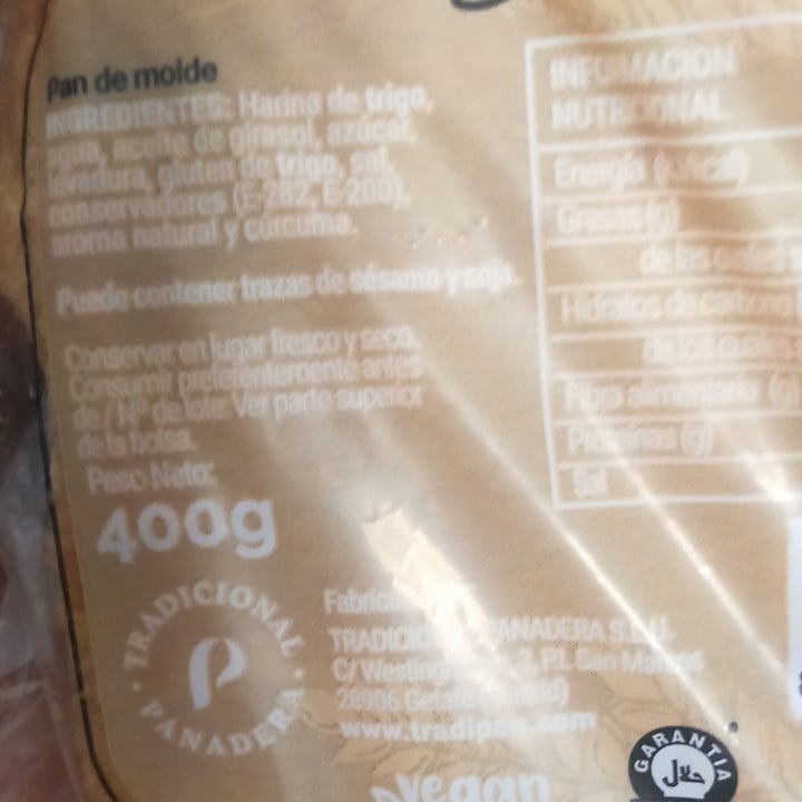 review photo of Tradi-pan Brioche sabor a mantequilla shared by @noevegan on 25 Aug 2022 - review