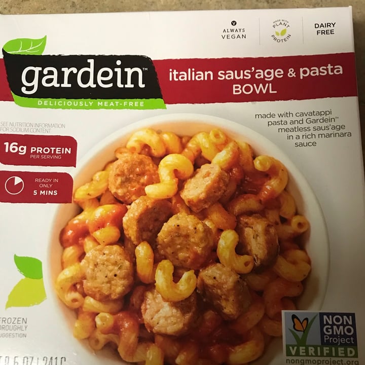 review photo of Gardein Italian Saus’age & Pasta Bowl shared by @jonimarie on 27 Jun 2020 - review