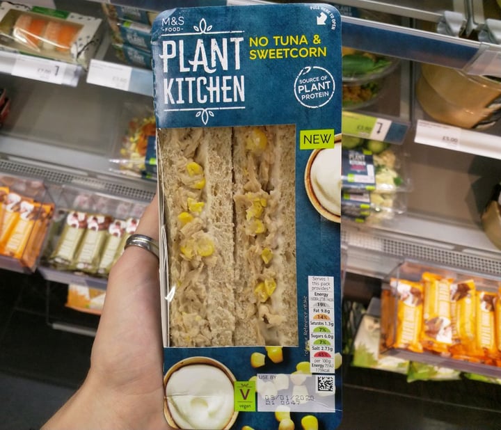 photo of Plant Kitchen (M&S) No Tuna & Sweetcorn shared by @matthewingate on  08 Jan 2020 - review