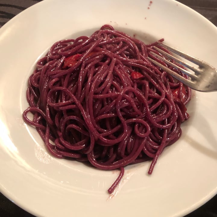 photo of Rist. La Tacchinella Di Fidanza Spaghetti Alla Lacrima Con Montepulciano D'abruzzo E Peperoni shared by @karlelios on  12 Nov 2022 - review