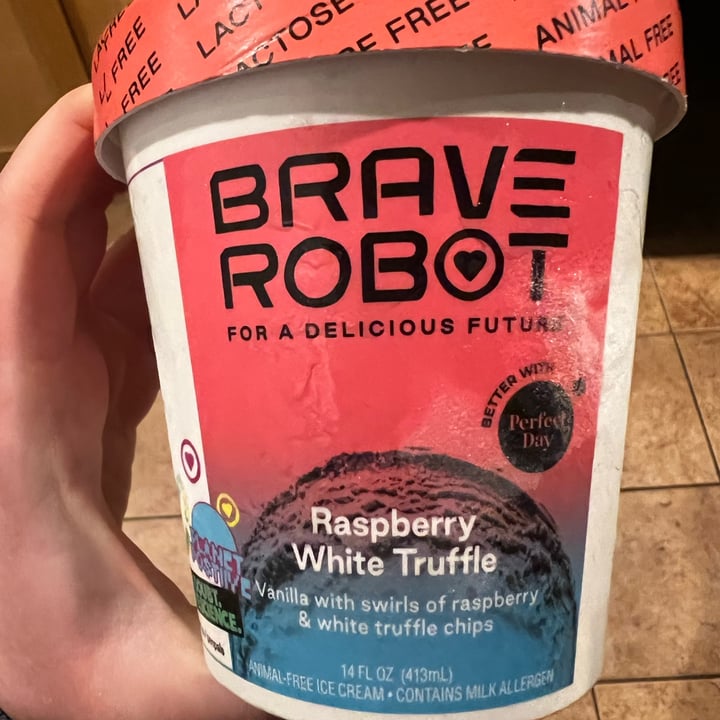 photo of Brave Robot Brave Robot Raspberry White Truffle Animal-Free Dairy shared by @northstarvegan on  16 Mar 2022 - review