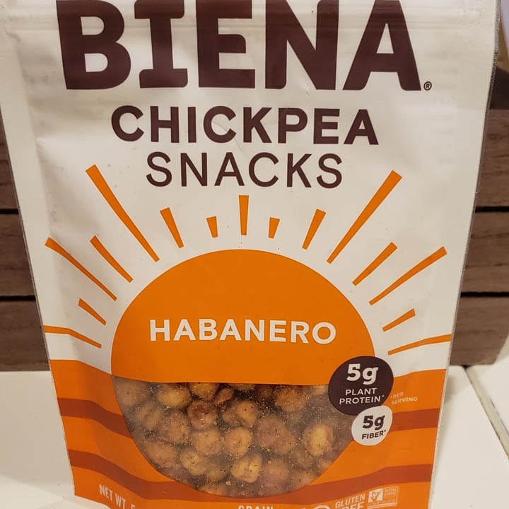 photo of Biena Snacks Chickpea Snacks Habanero shared by @ambularfortheanimals on  18 Apr 2022 - review