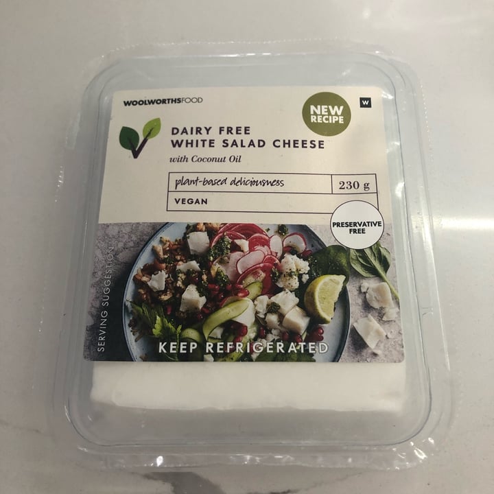 photo of Woolworths Food Dairy Free White Salad Cheese shared by @zsuz on  23 Oct 2021 - review