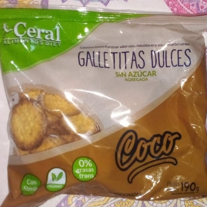 photo of Ceral Alimentos Diet Galletas Dulces Sabor Coco Sin Azúcar Agregada shared by @patrisegura on  13 Oct 2021 - review
