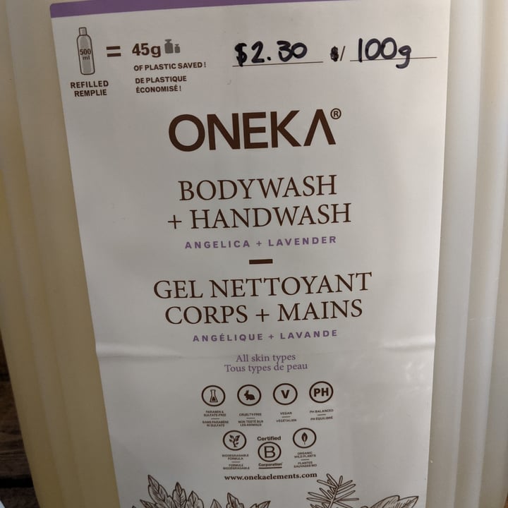 photo of Oneka Elements Bodywash + Handwash Angelica + Lavender shared by @jay-bear on  17 Nov 2021 - review