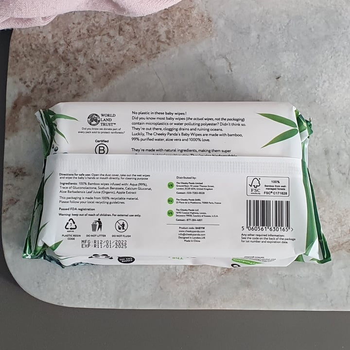 review photo of The Cheeky Panda Bamboo Baby Wipes shared by @pigsaremyfriends on 04 Jun 2022 - review