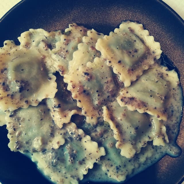 Photo of the dish “ravioli spinaci e strachicco”