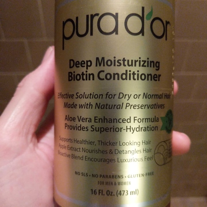 photo of Pura d’or Deep Moisturizing Biotin Conditioner shared by @ohwyldeflowers on  27 Feb 2021 - review