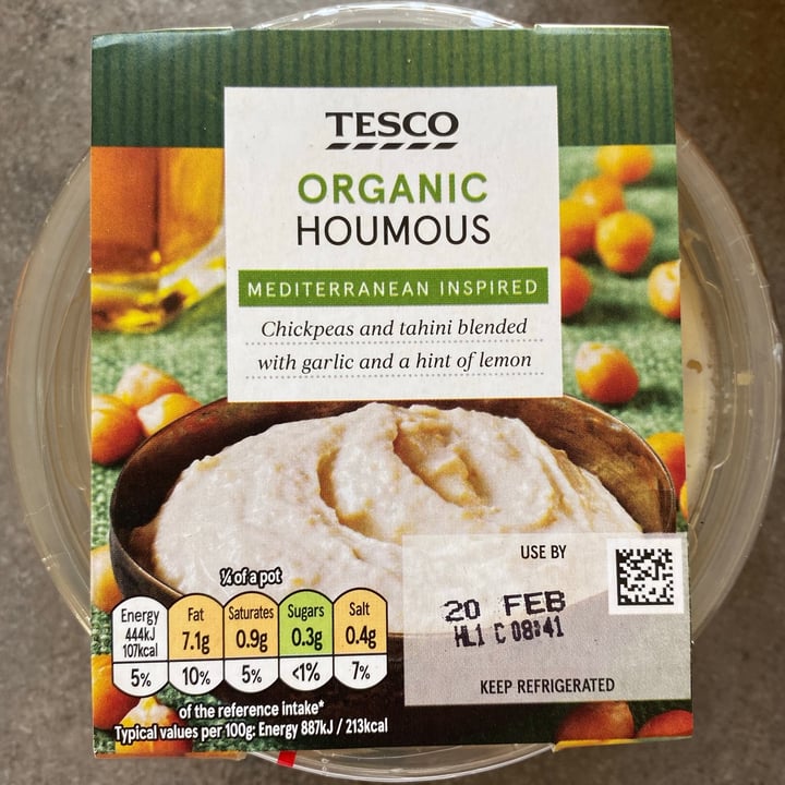 photo of Tesco Organic Houmous shared by @madvgn on  16 Feb 2021 - review