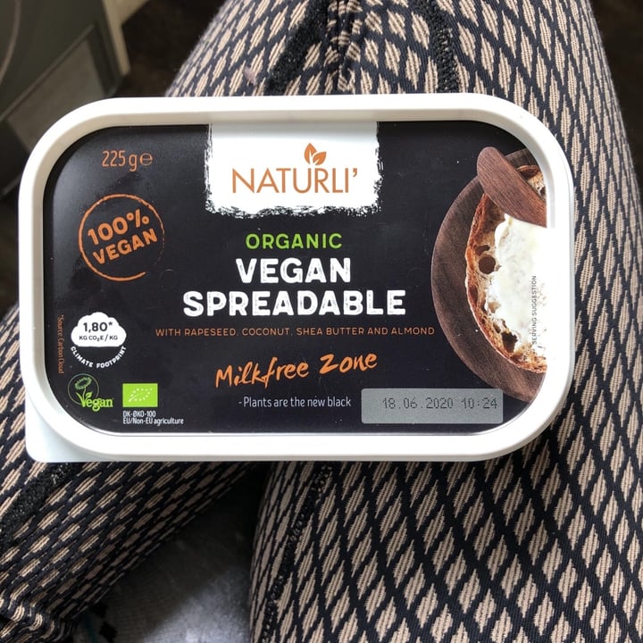 photo of Naturli' Organic Vegan Spreadable shared by @hannahlucas on  01 Apr 2020 - review