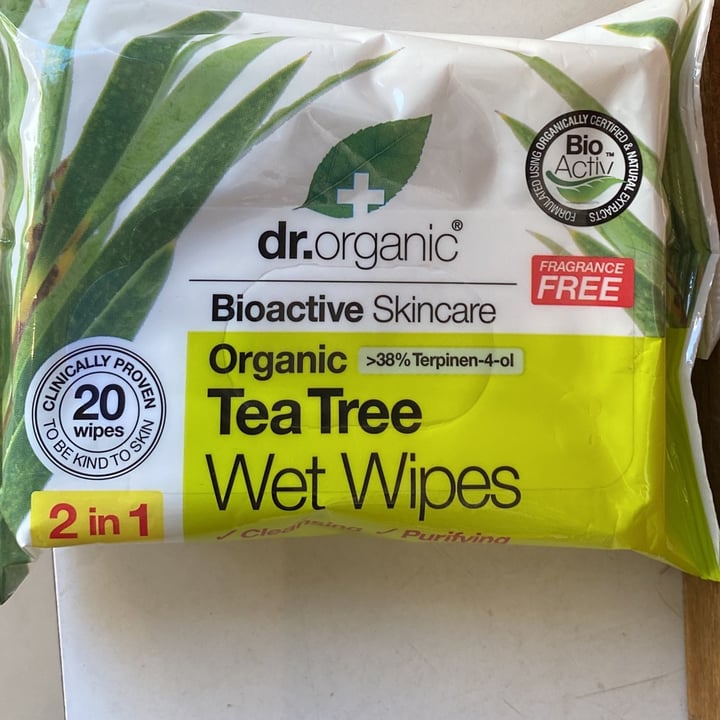review photo of dr.organic Tea Tree Wet Wipes shared by @rituz on 09 Apr 2022 - review