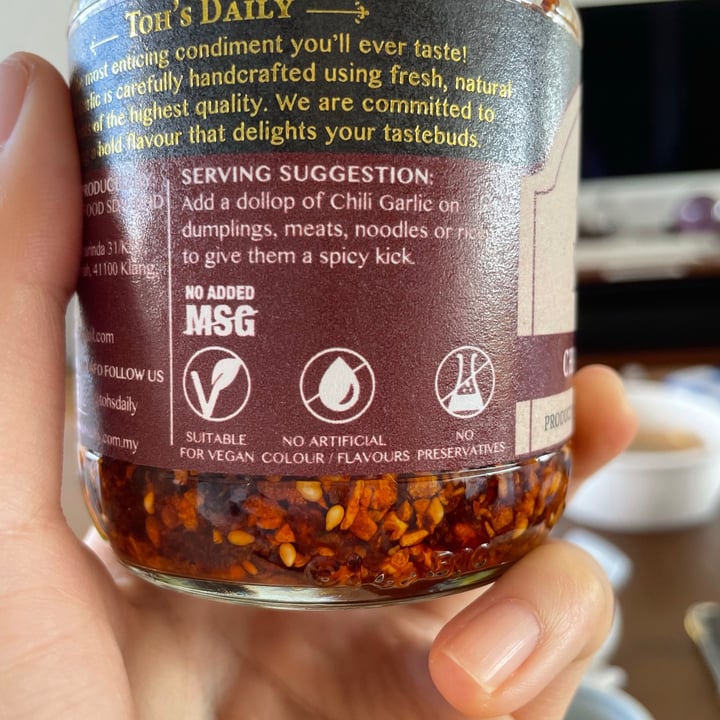 photo of Toh's Daily Chili Garlic shared by @munch on  16 Jun 2021 - review