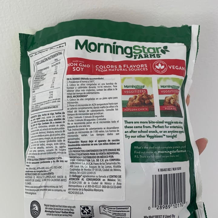 review photo of MorningStar Farms Veggitizers Veggie Buffalo Wings shared by @ms-brightside on 04 Jul 2021 - review