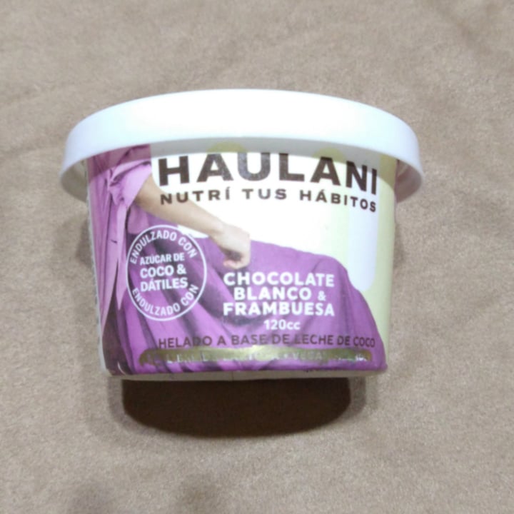 photo of Haulani Helado de Chocolate Blanco y Frambuesas shared by @tatianavegana on  22 Feb 2021 - review