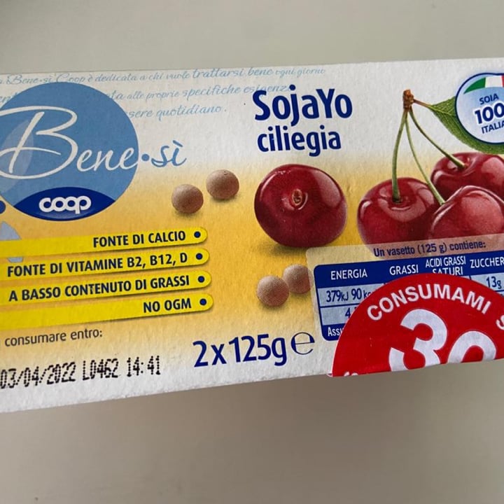 review photo of Bene.Si coop Sojayo Ciliegia shared by @mokyveg on 14 Apr 2022 - review