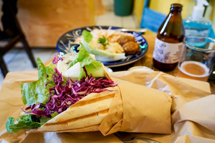 review photo of Habibti Falafel Guanajuato Centro Sándwich Humus shared by @veganexpression on 22 Jul 2020 - review