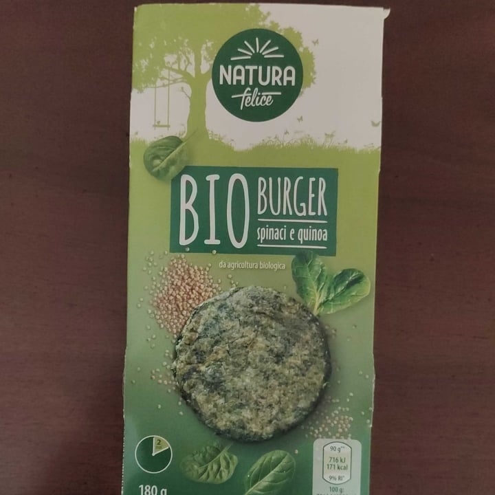 photo of Natura Felice Bio burger spinaci e quinoa shared by @teregambi on  20 Sep 2021 - review