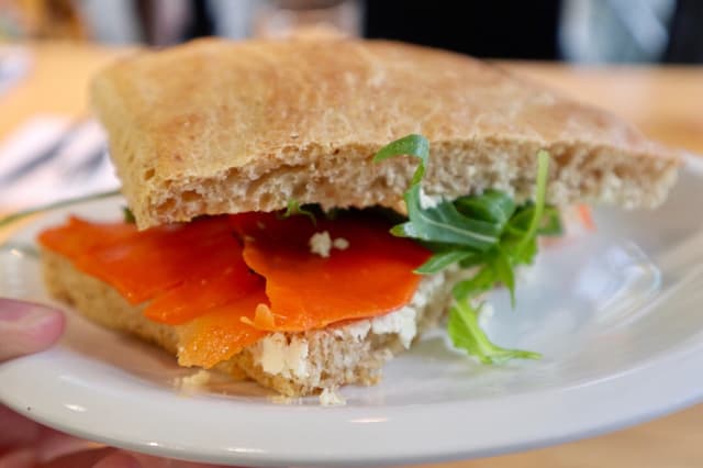 Photo of the dish “Lox Ricotta Sandwich”