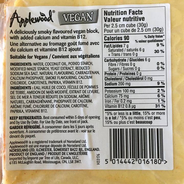 photo of Applewood Applewood Vegan Smoky Cheese Alternative  shared by @briannag on  05 Jun 2021 - review