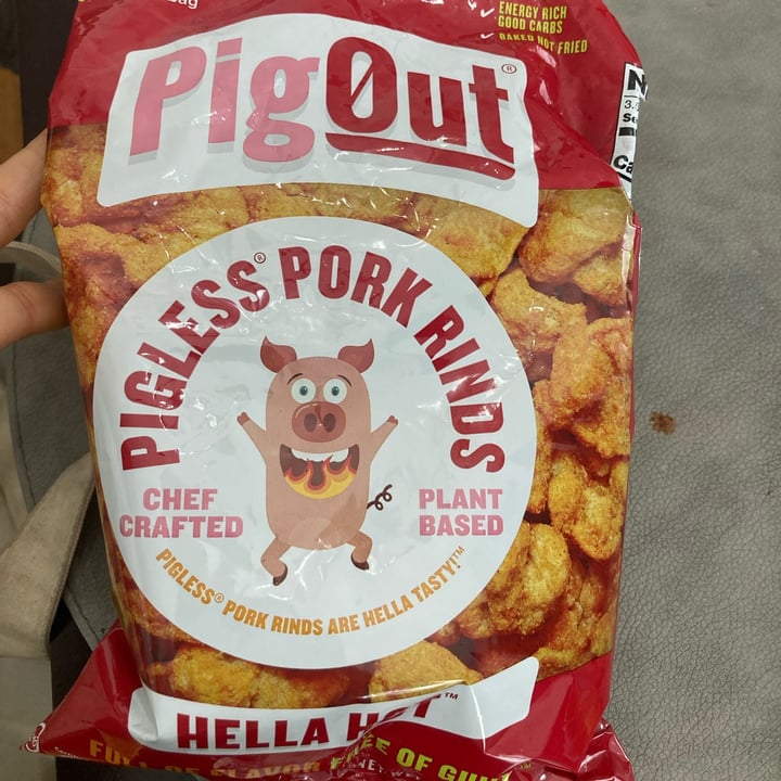 photo of Outstanding Foods PigOut Pigless Pork Rinds Hella Hot shared by @sgrande on  06 Dec 2021 - review