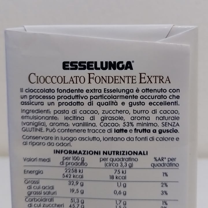 review photo of Esselunga Cioccolato Fondente Extra shared by @elenaturtas on 13 Apr 2022 - review